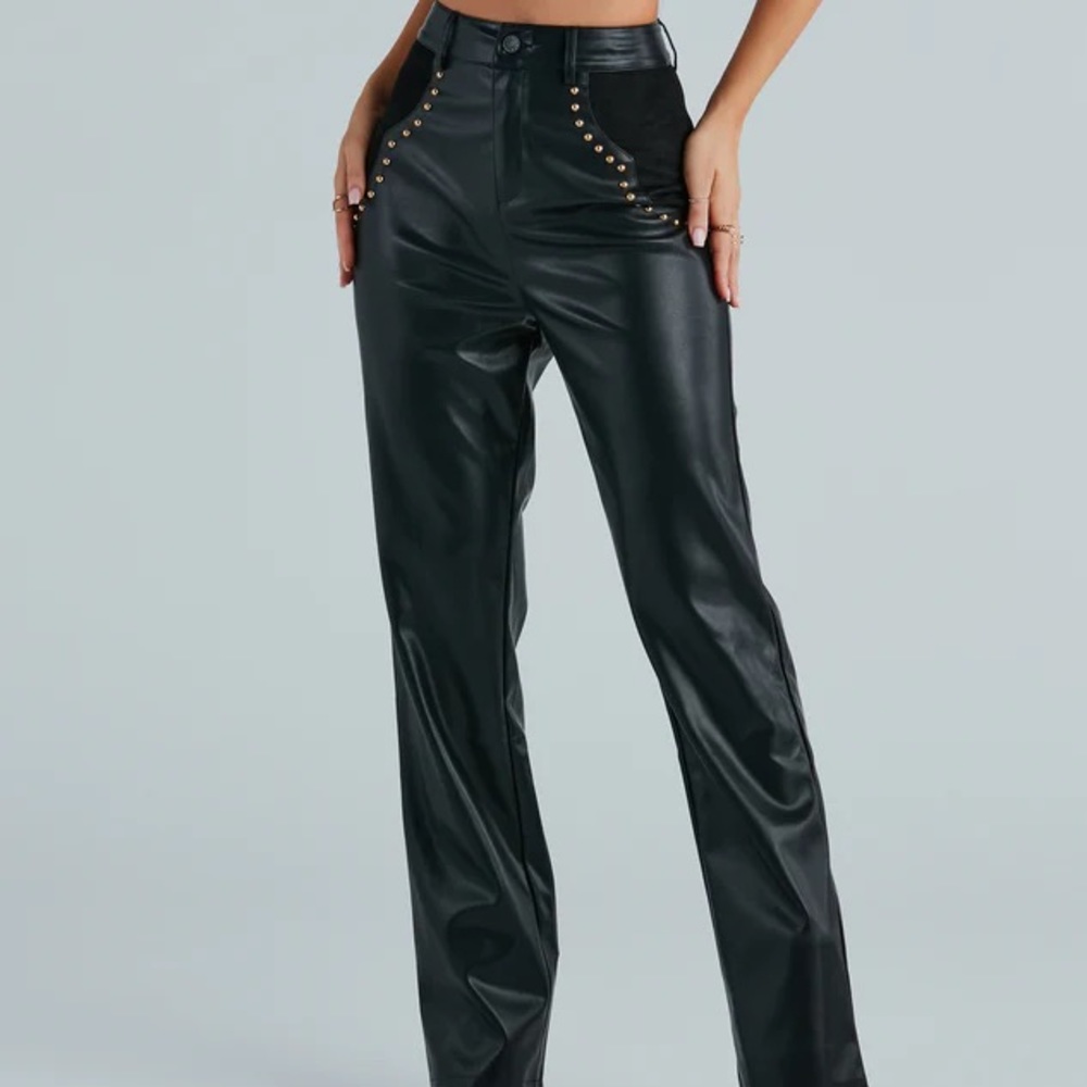 FAUX leather pants